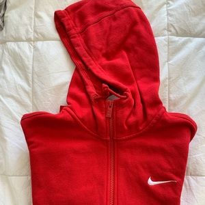 Nike Red Zip Up Sweater